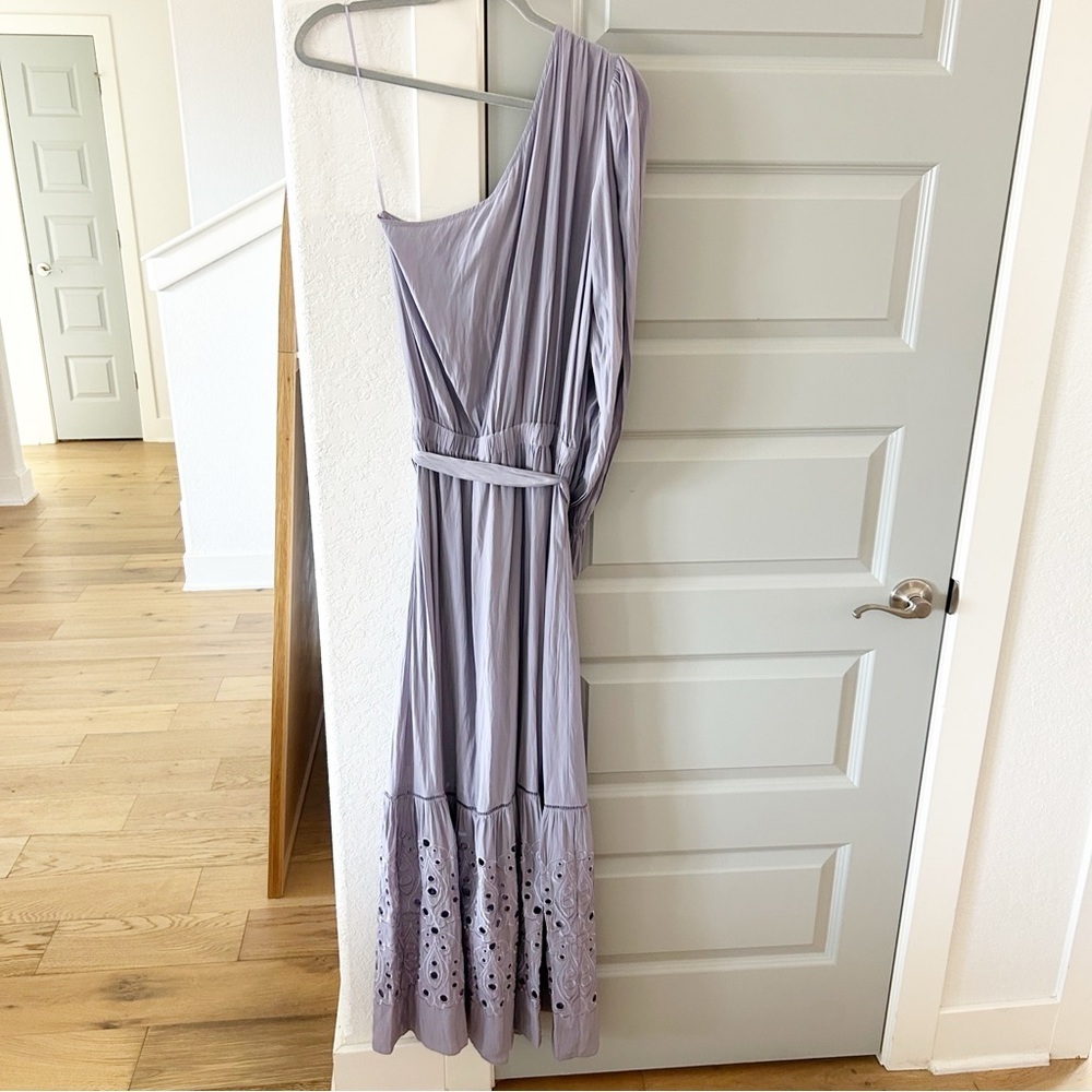 NWT Ramy Brook Adesola One Shoulder Eyelet Maxi Dress in Lavender Size XS. - Picture 3 of 5
